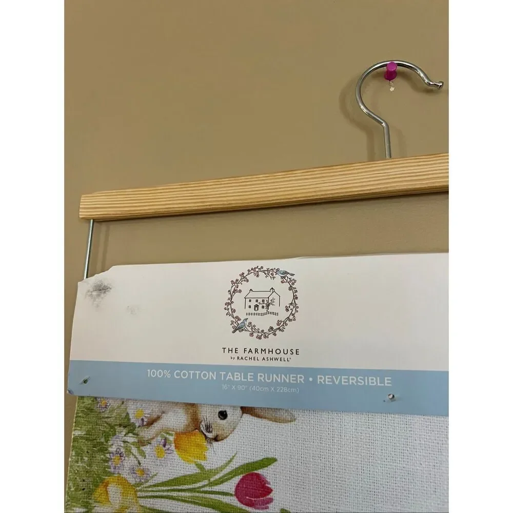 The Farmhouse By Rachel Ashwell Easter Bunny Chicks Table Runner 16” X 90” Rever